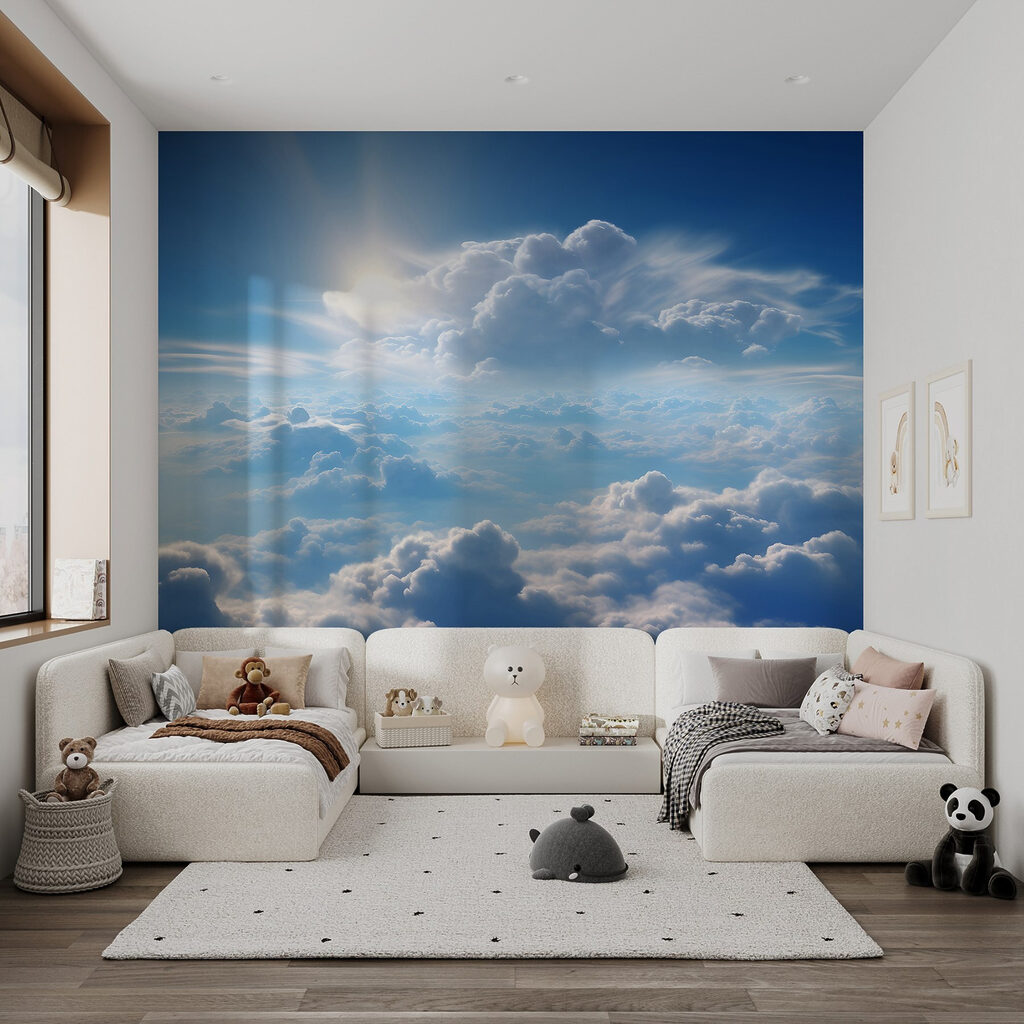 Zonlicht boven witte wolken — interieur 2