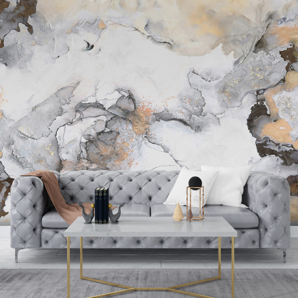 Bleke kleurvelden, donkere aders — interieur 1