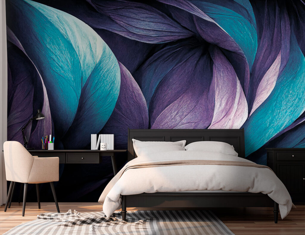 Paarse en turquoise veren — interieur 2