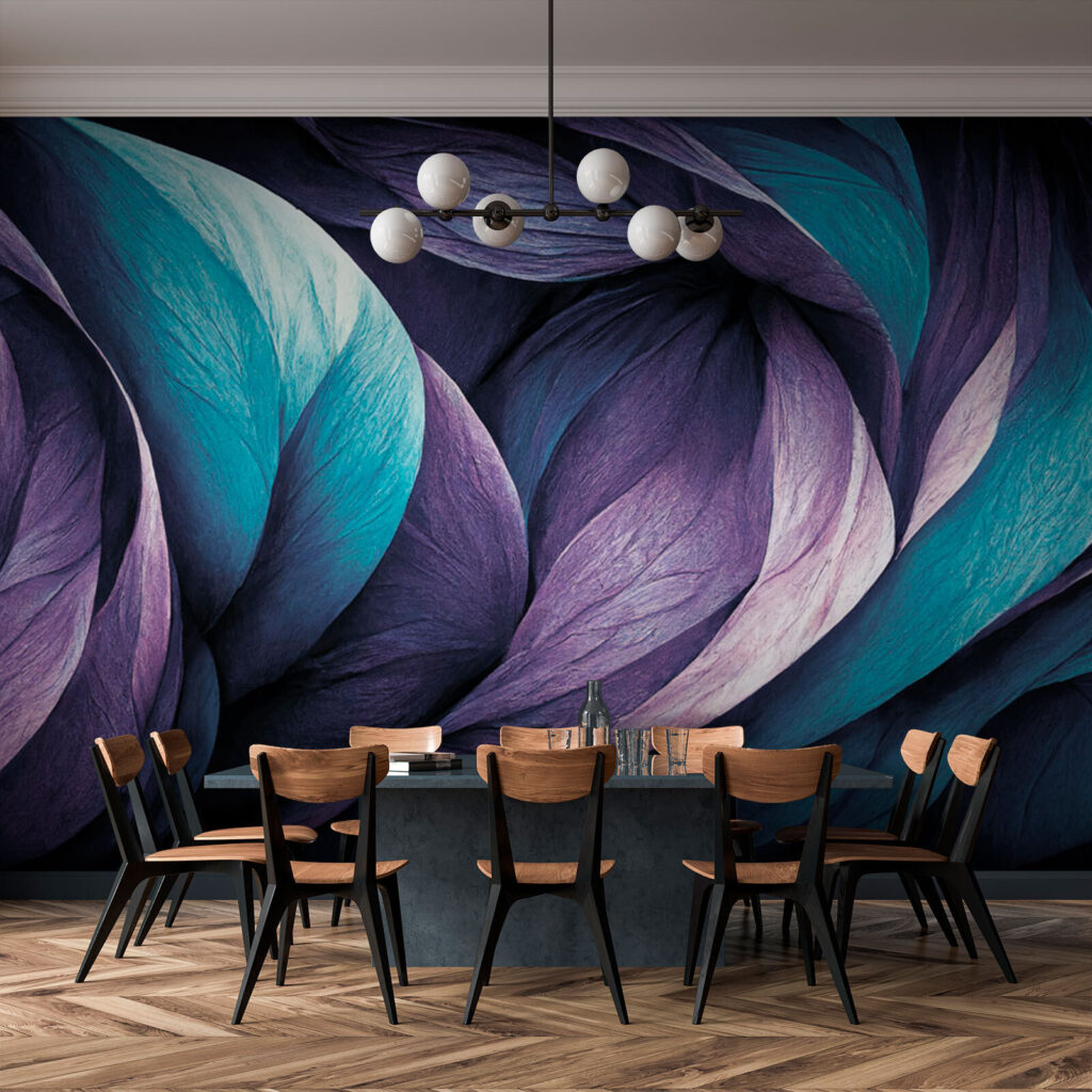 Paarse en turquoise veren — interieur 1