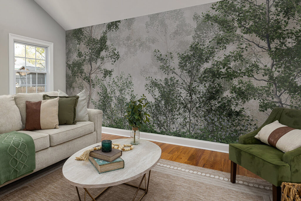 Groep bomen met groene bladeren — interieur 4