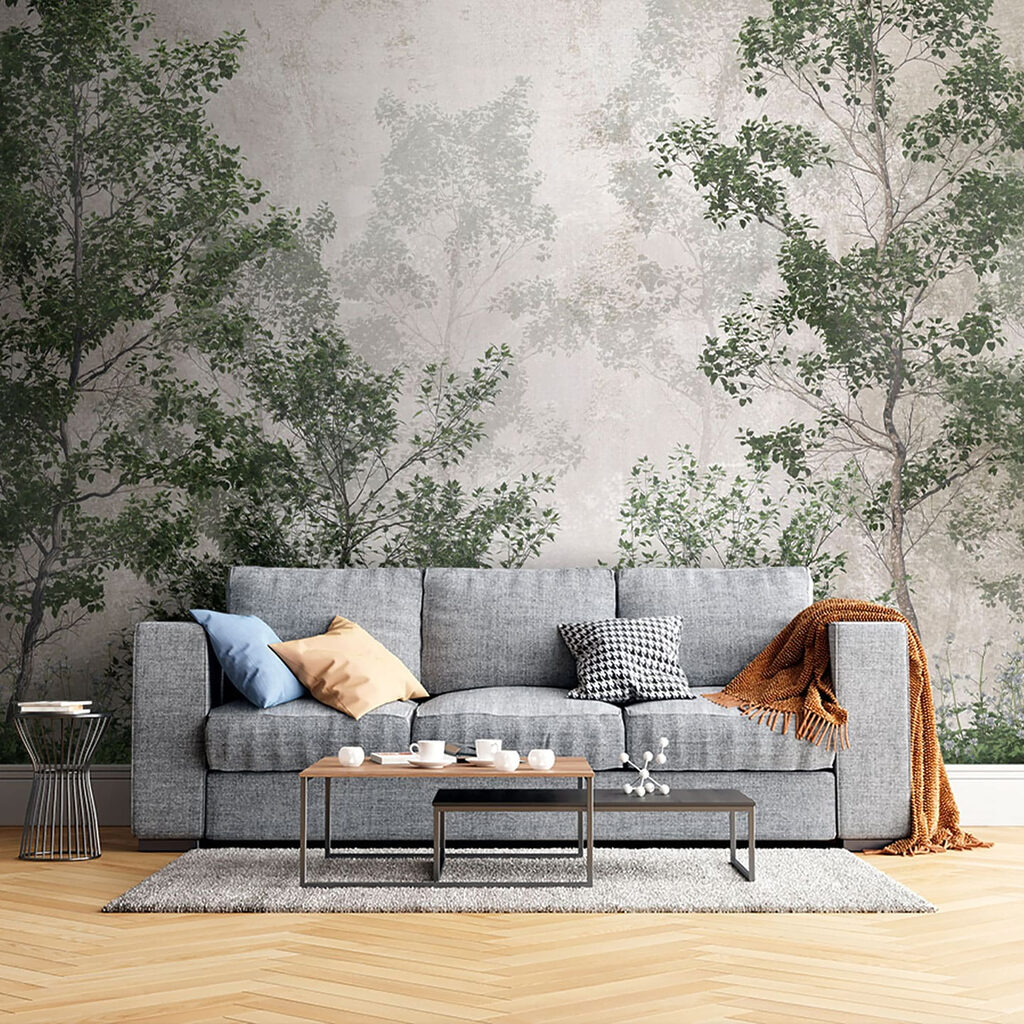 Groep bomen met groene bladeren — interieur 5