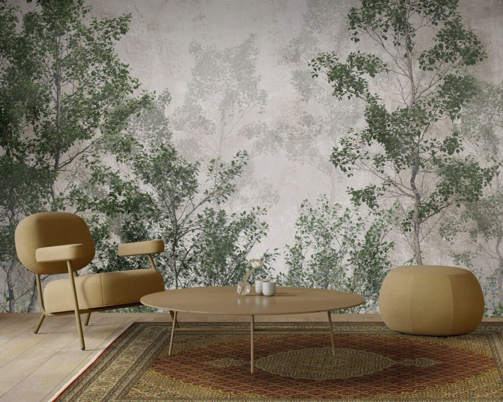 Groep bomen met groene bladeren — interieur 2