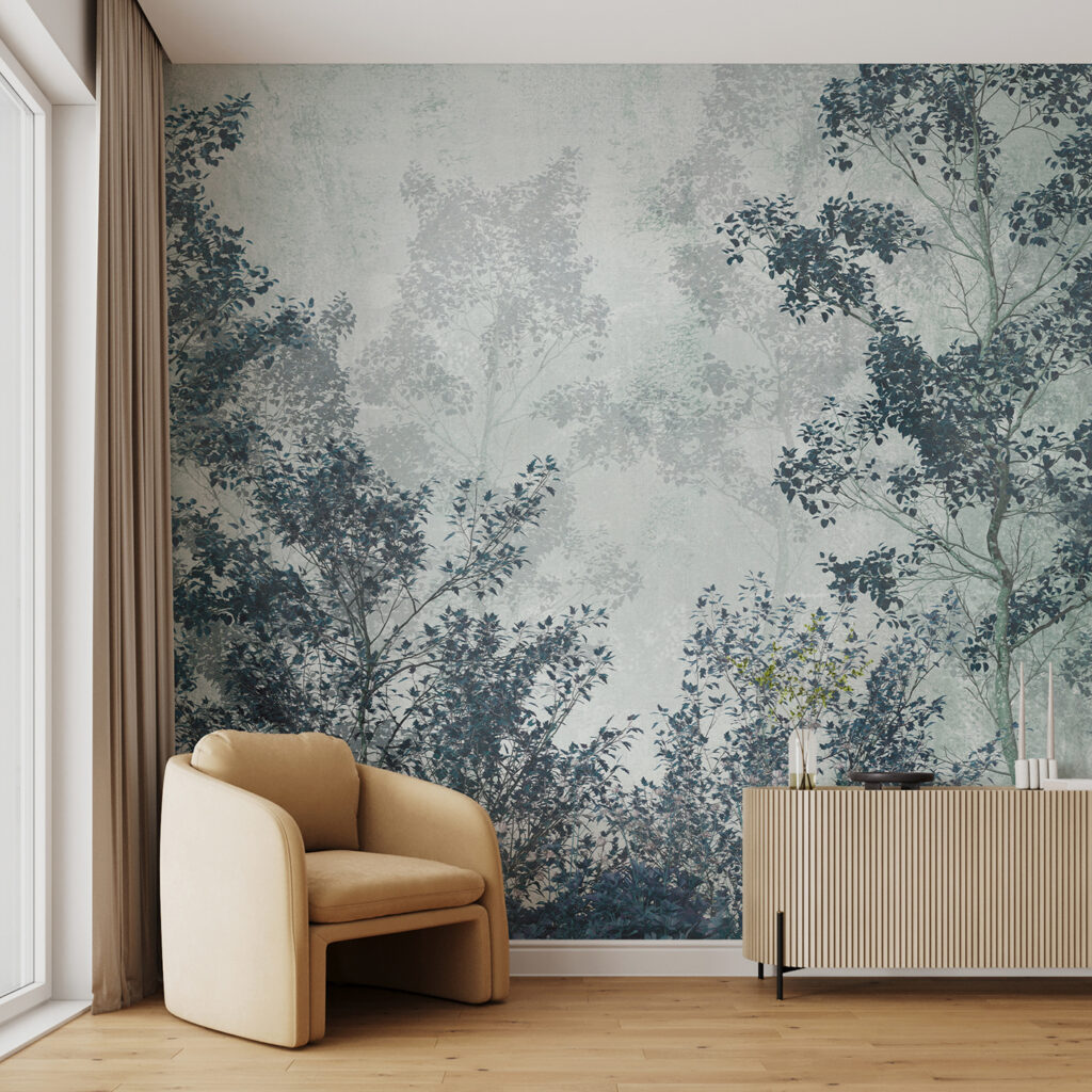 Boomkruinen rond een lichtplek — interieur 1