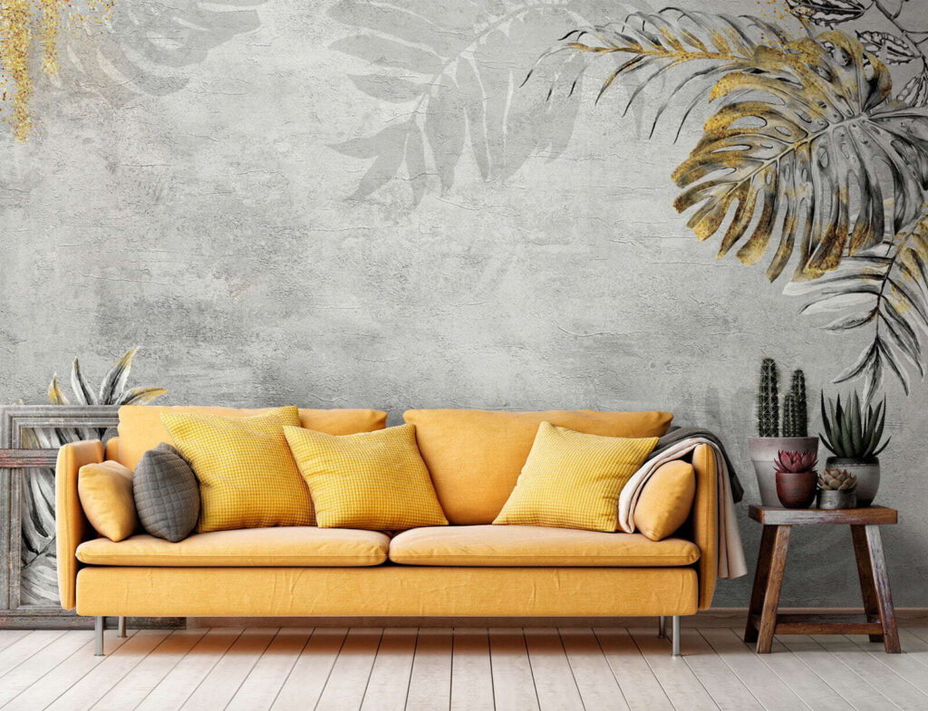 Palmveren op verweerde grijstinten — interieur 3
