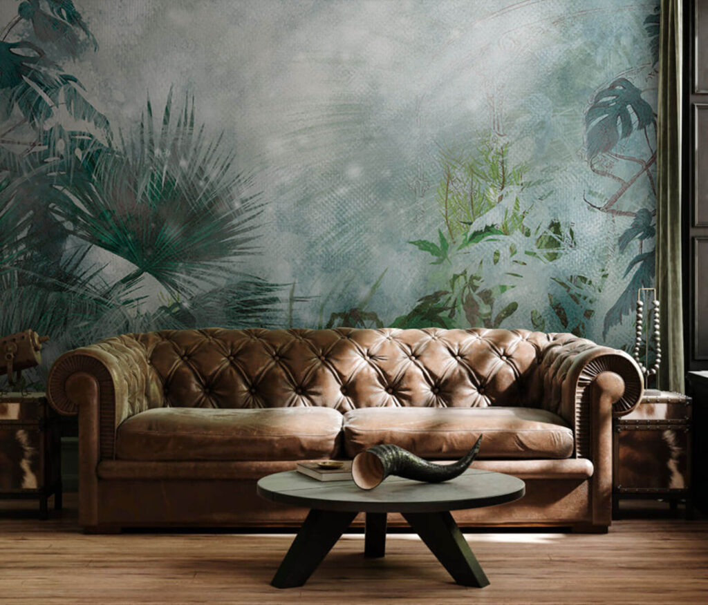 Junglebladeren achter bleke nevel — interieur 2
