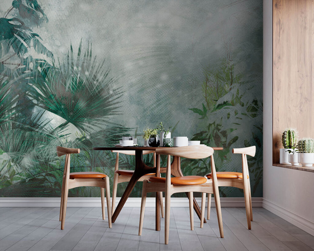 Junglebladeren achter bleke nevel — interieur 3