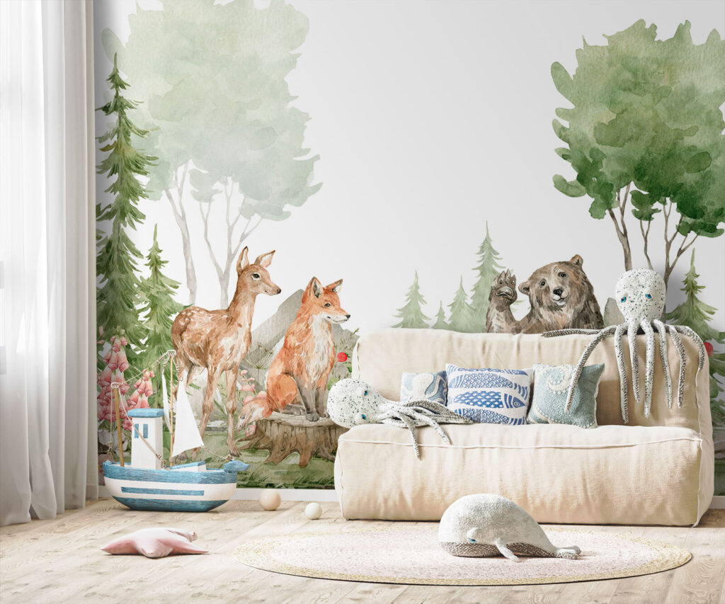 Bosdieren rond een tent — interieur 3