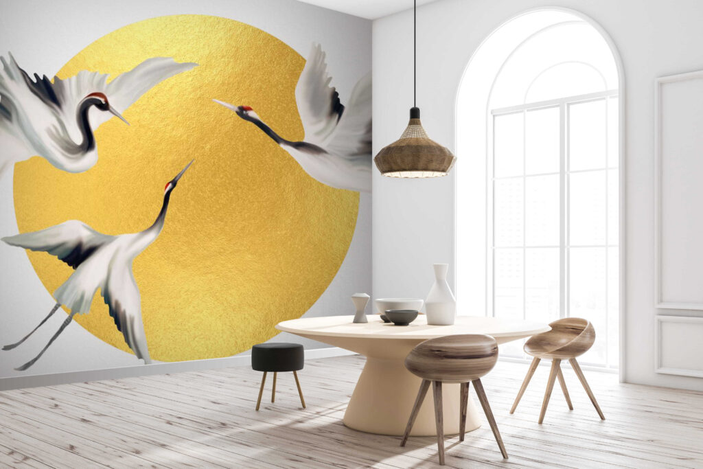 Kraanvogels voor een goudcirkel — interieur 1