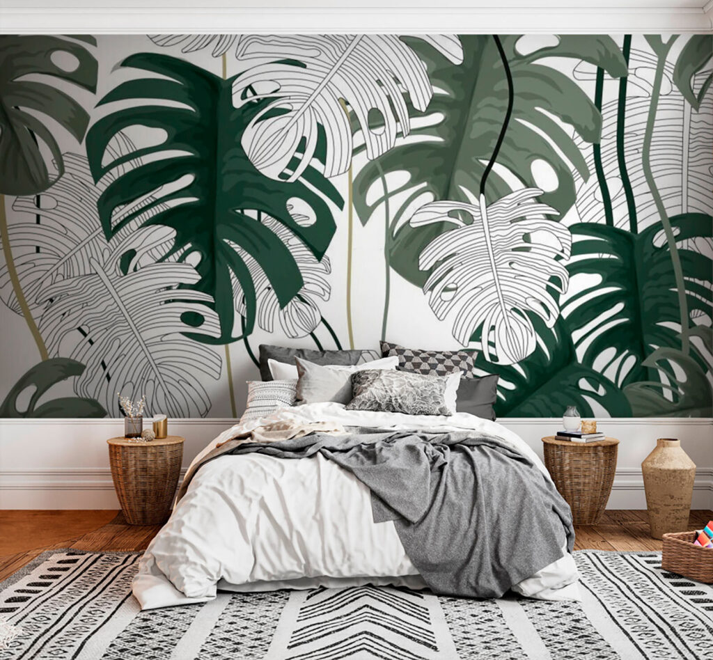 Weelderige groene bladeren in harmonie — interieur 1