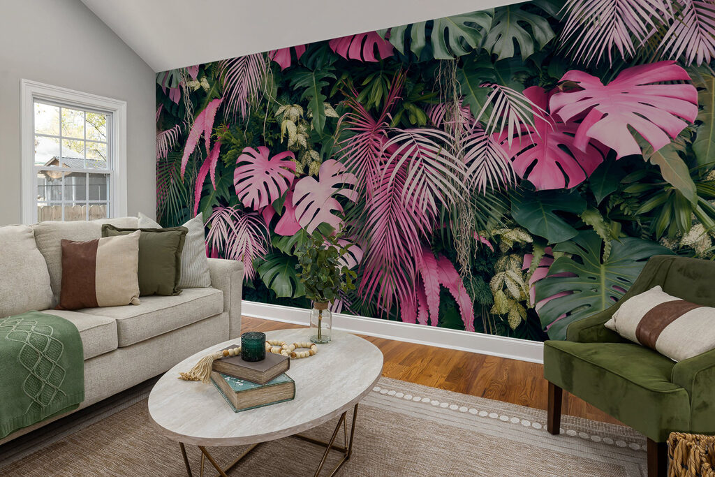 Roze bladeren in diepte — interieur 4