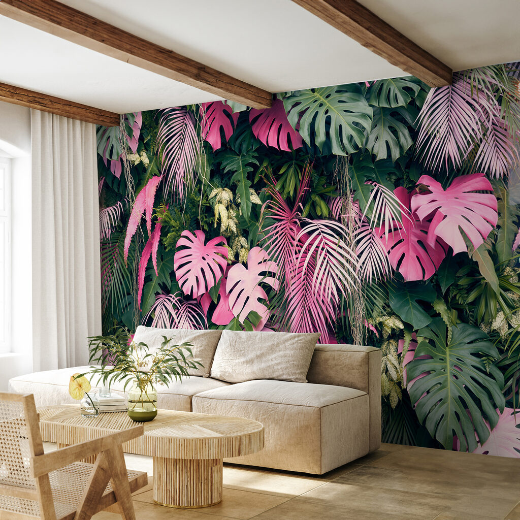 Roze bladeren in diepte — interieur 5