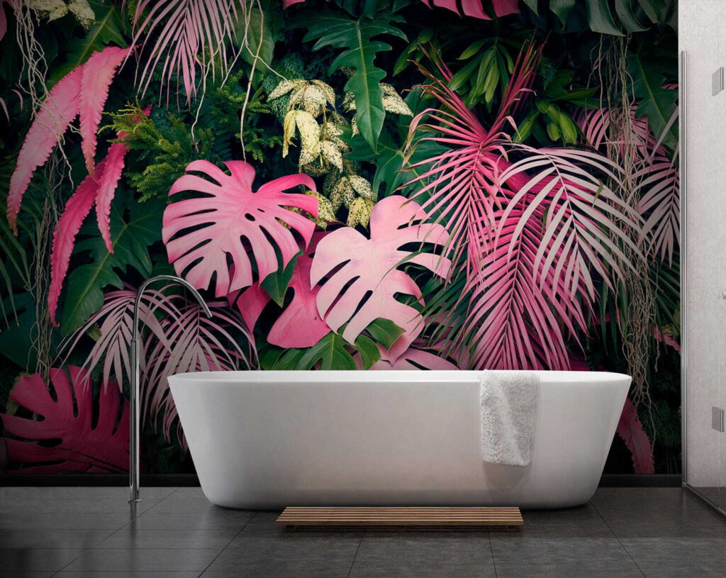 Roze bladeren in diepte — interieur 3