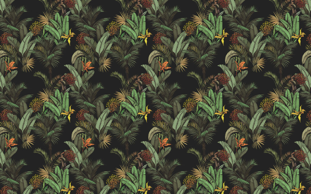 Kleine jungletuinen in herhaling — volledig ontwerp