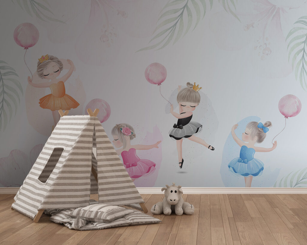 Ballerina's met roze ballonnen — interieur 2