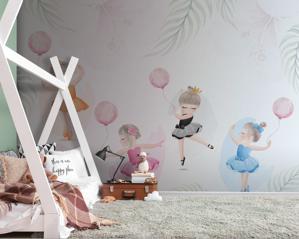 Ballerina's met roze ballonnen — interieur 4