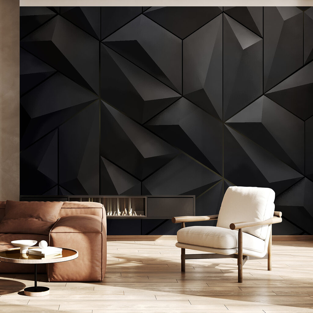 Zwarte facetten in schaduw — interieur 2