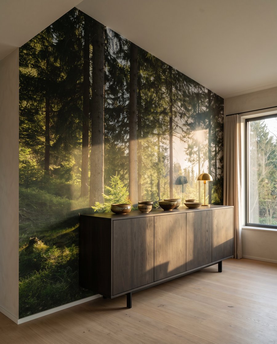 Zonlicht op groen mos — interieur 3