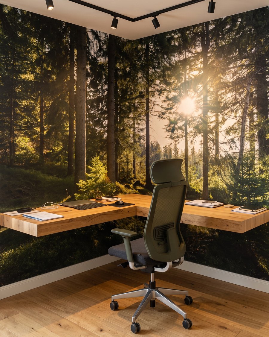 Zonlicht op groen mos — interieur 6