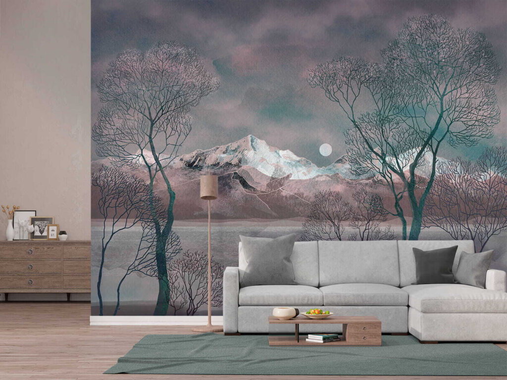 Kale bomen voor maanspiegeling — interieur 2