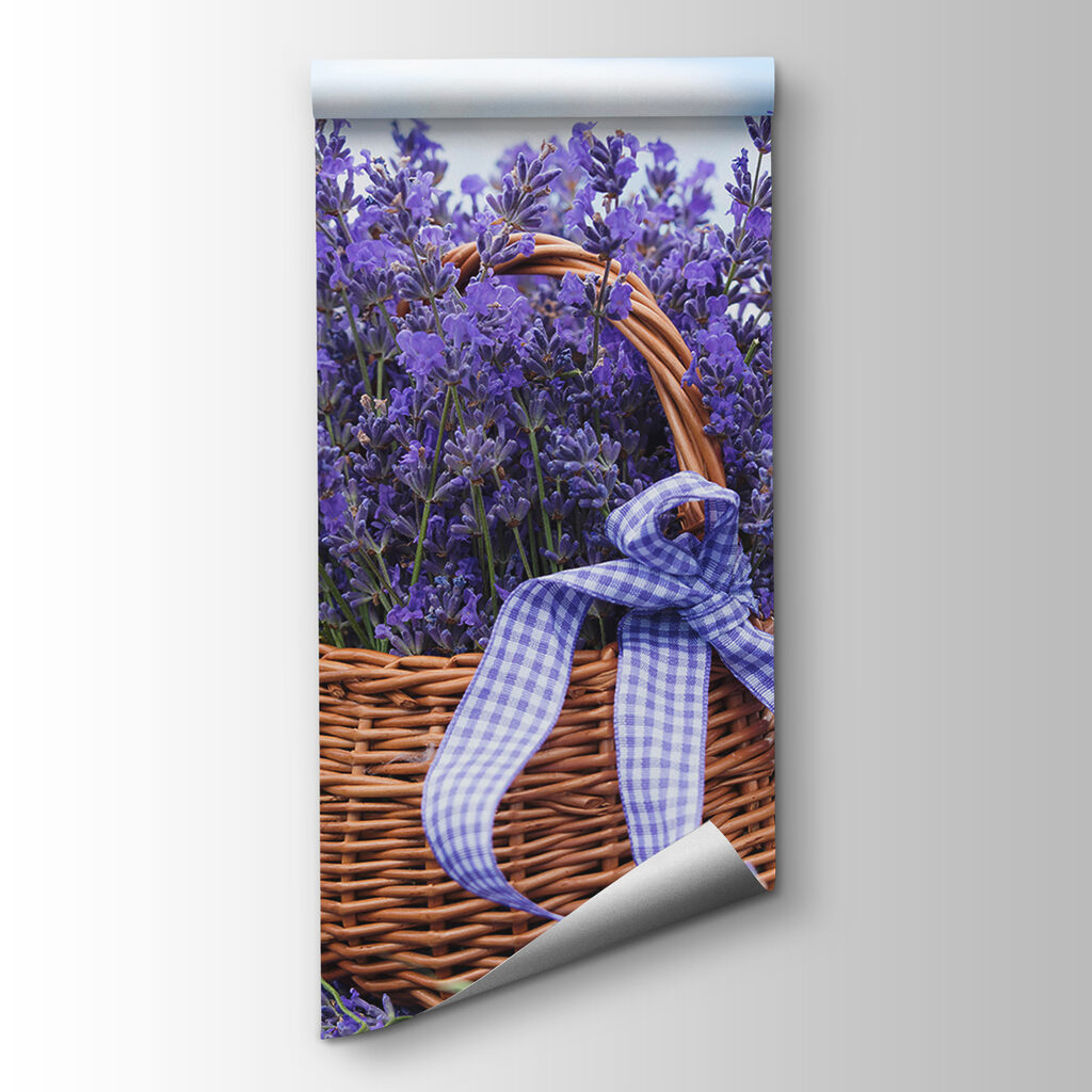 Lavendel in een rietenmand — productweergave