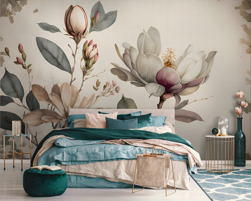 Bloemen aan zachte aquareltakken — interieur 2