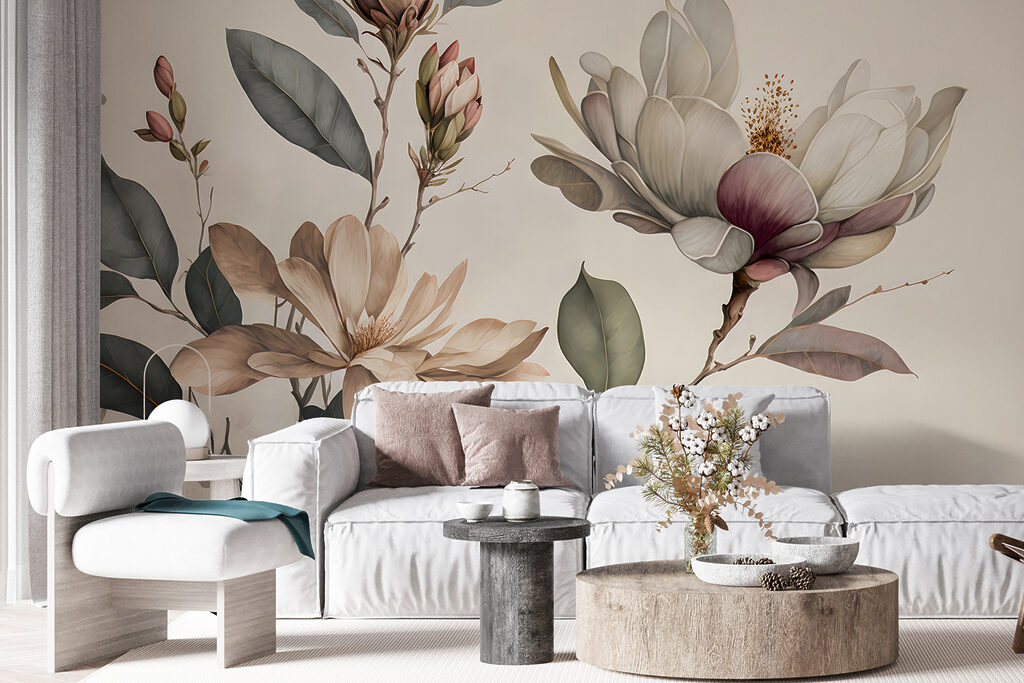 Bloemen aan zachte aquareltakken — interieur 6