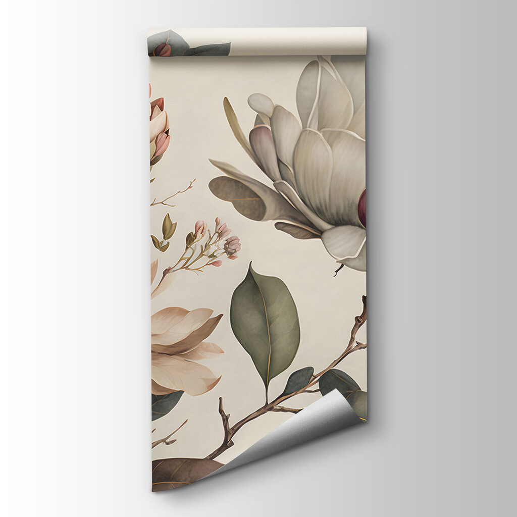 Bloemen aan zachte aquareltakken — productweergave