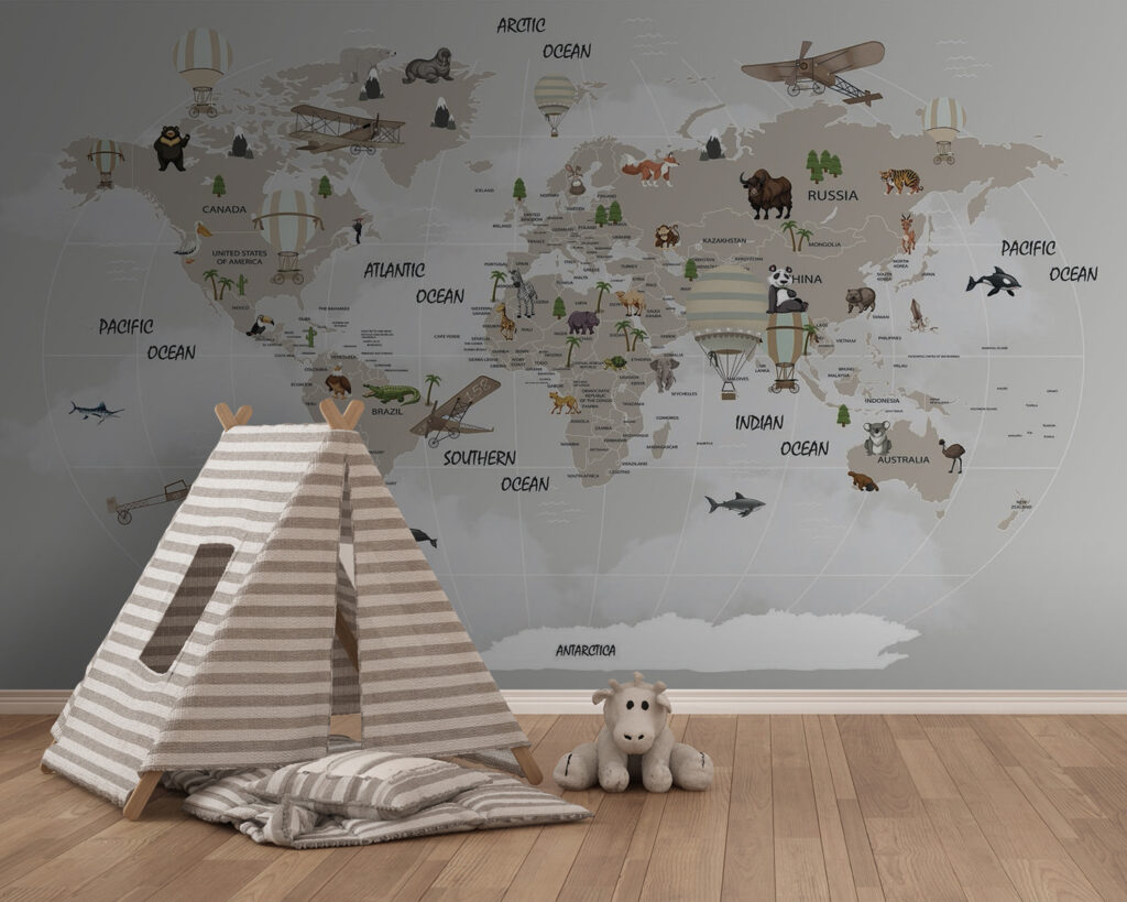 Wereldreis met dieren, vliegtuigen — interieur 4