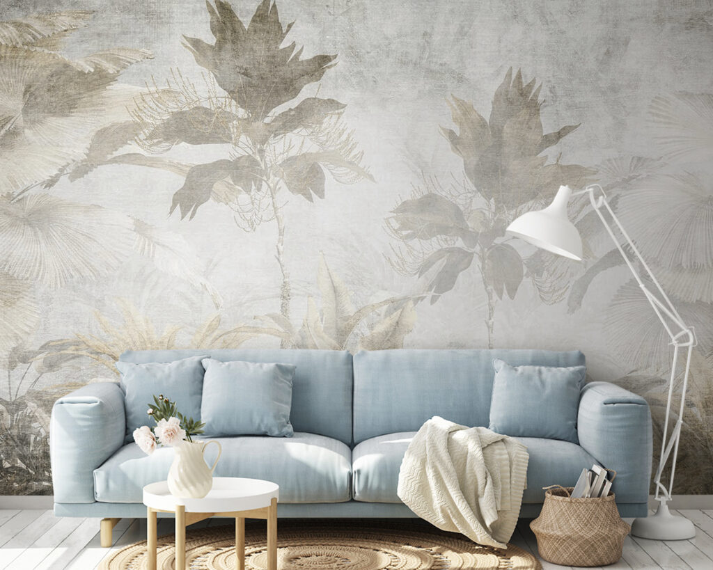 Fluisteringen van de natuur in zachte tinten in een interieur