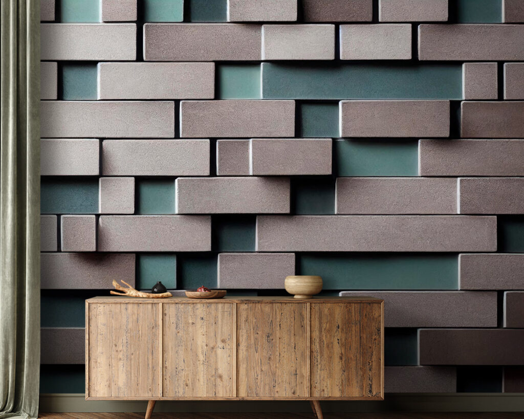 Baksteenblokken met open voegen — interieur 5