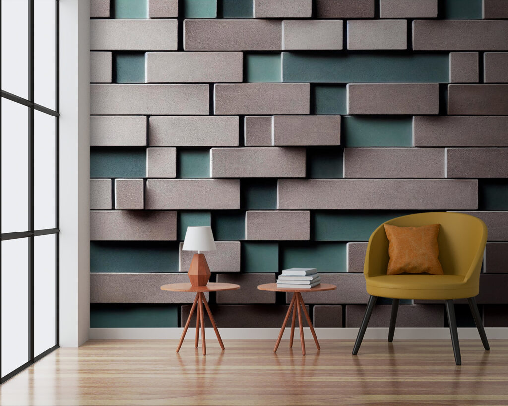 Baksteenblokken met open voegen — interieur 7