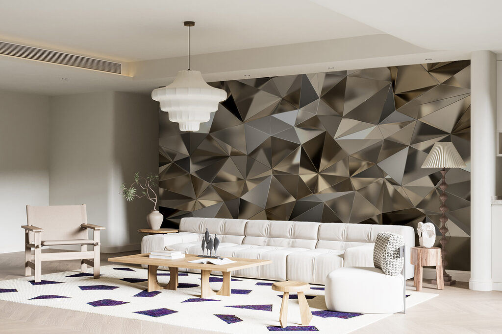 Gouden facetten boven spiegeling — interieur 10