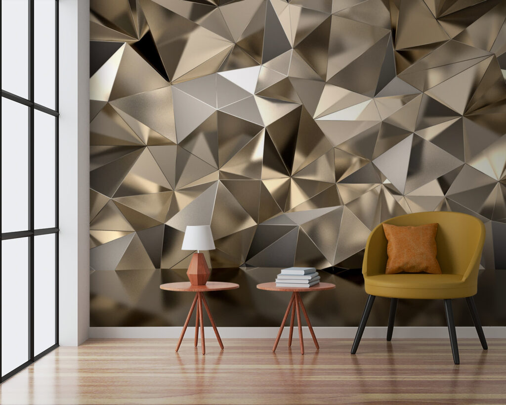 Gouden facetten boven spiegeling — interieur 5