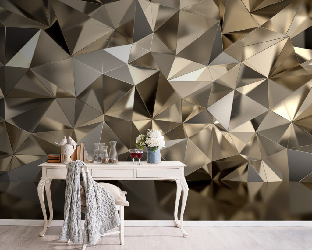 Gouden facetten boven spiegeling — interieur 1