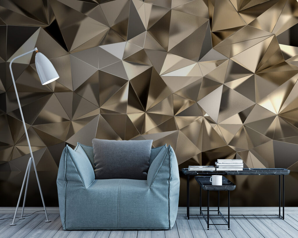 Gouden facetten boven spiegeling — interieur 7