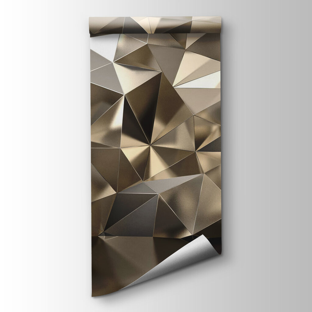 Gouden facetten boven spiegeling — productweergave