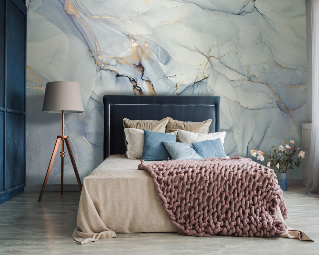Bleekblauwe vlakken, grijze aders — interieur 2