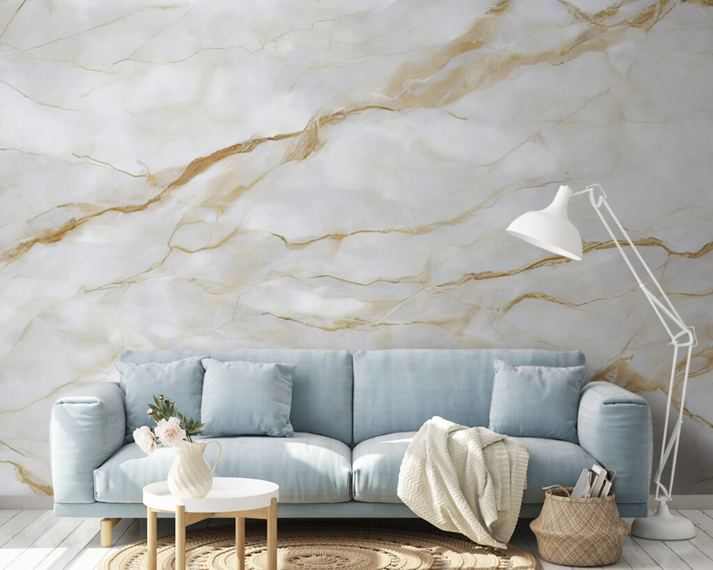 Goudkleurige aders trekken horizontaal — interieur 4