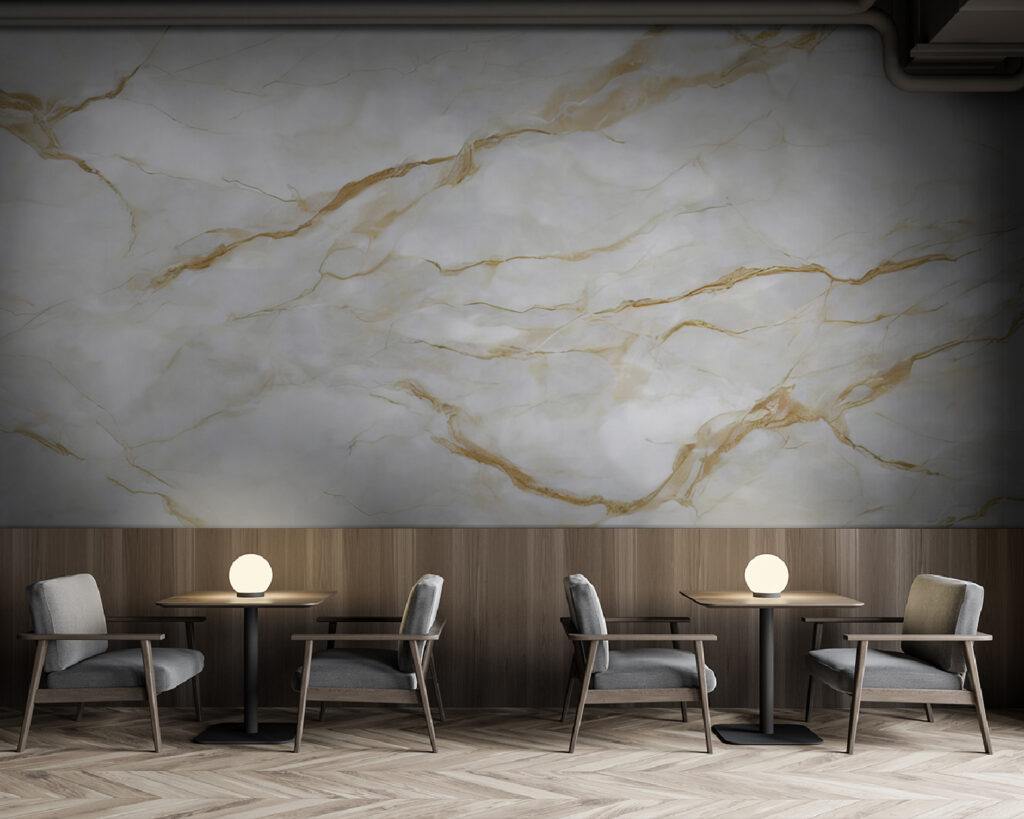 Goudkleurige aders trekken horizontaal — interieur 9