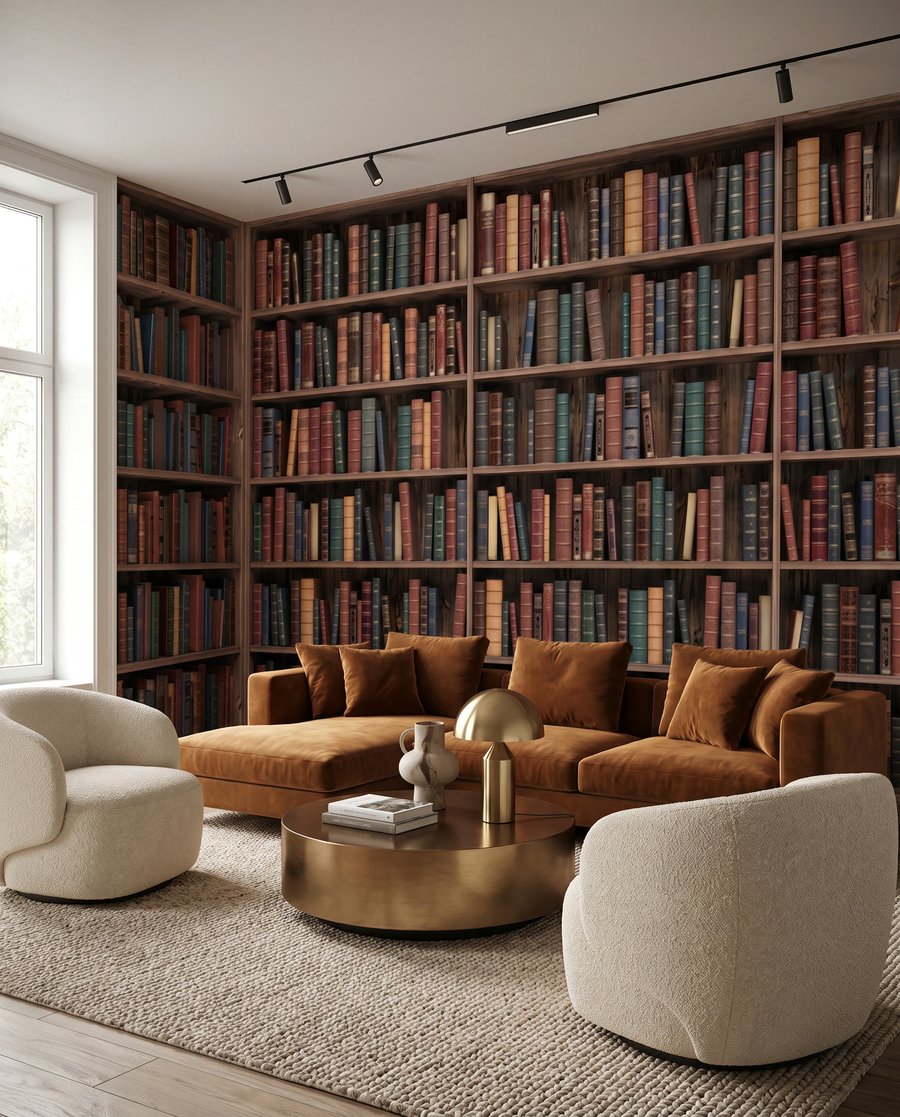 Boeken rond stille hoeken in een interieur