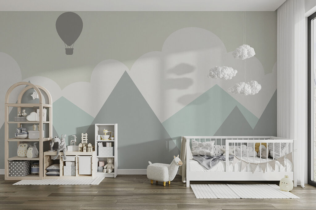 Ballon boven stille bergpunten — interieur 2