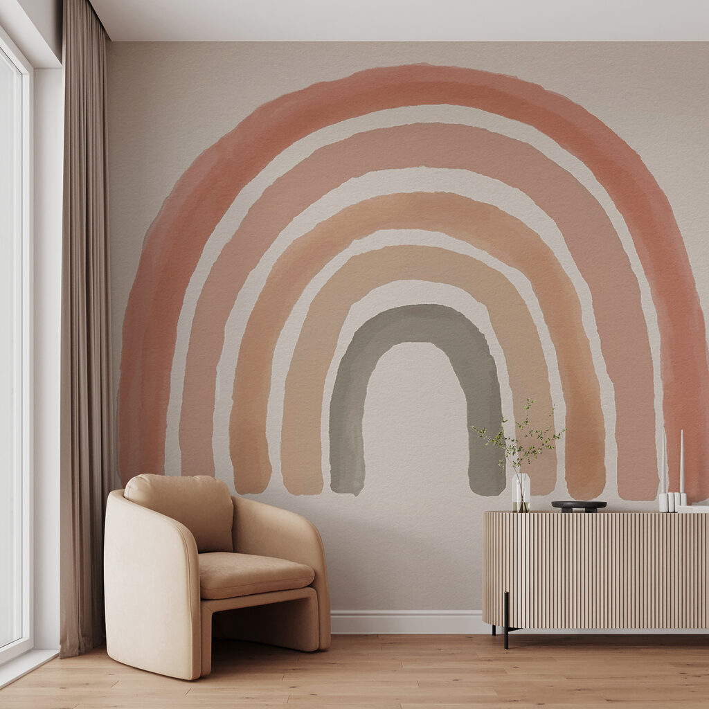 Regenboog in warme aquarel — interieur 2
