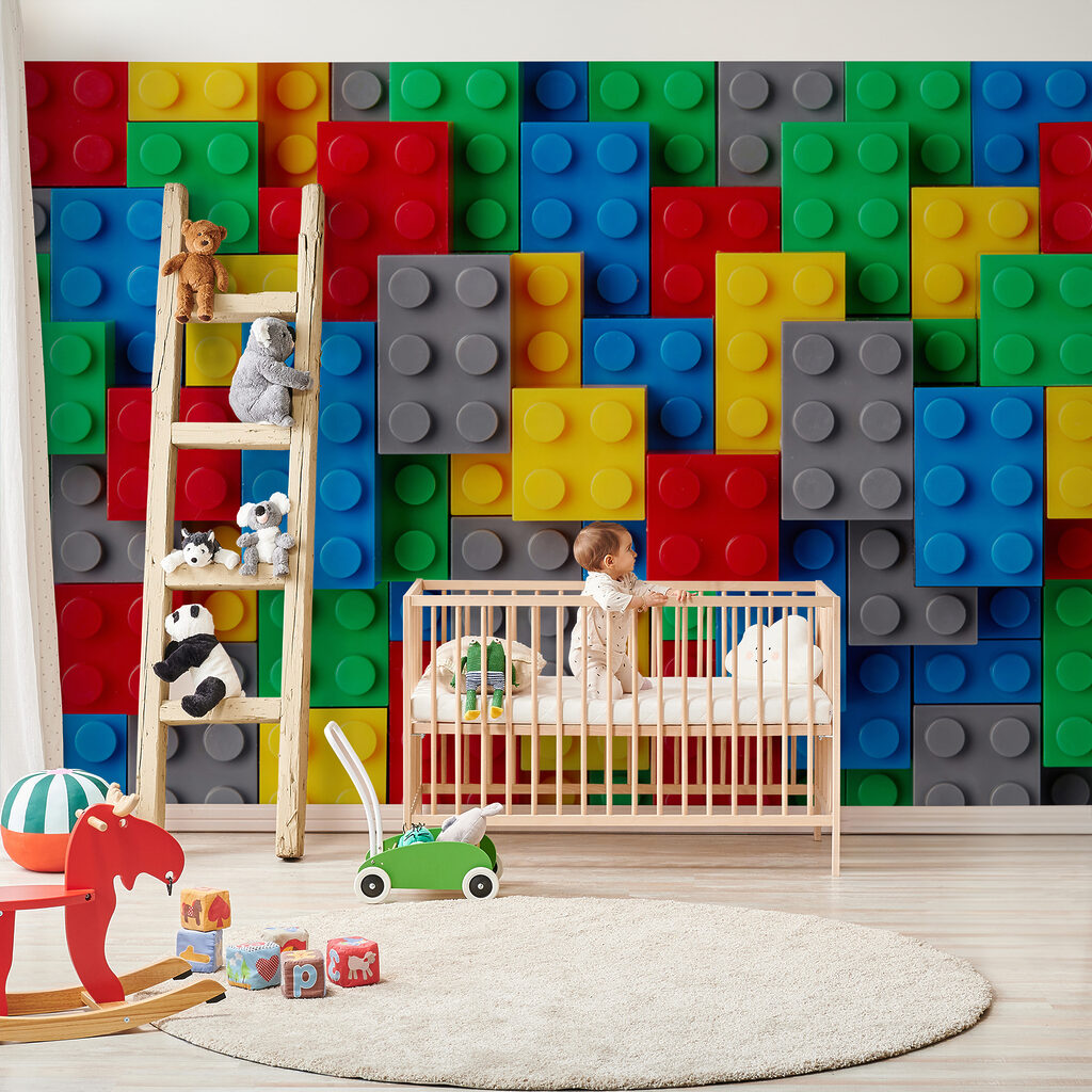 Groep kleurrijke bouwstenen — interieur 3