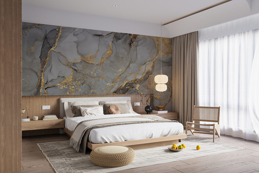 Elegant abstract ontwerp met vloeibare kunst — interieur 1