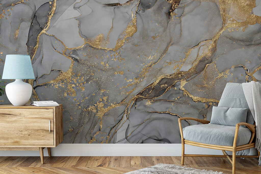 Elegant abstract ontwerp met vloeibare kunst — interieur 2