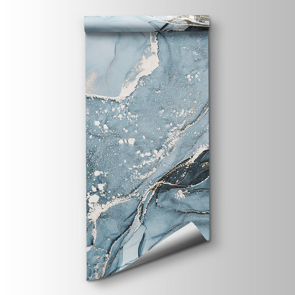 Vloeiende blauwe tinten en verfijnde patronen — productweergave