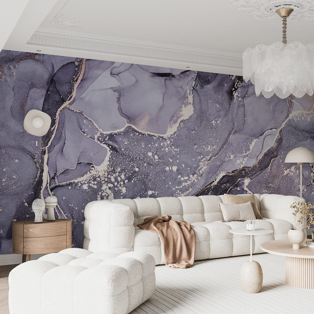 Elegante krullen in zachte paarse tinten — interieur 1