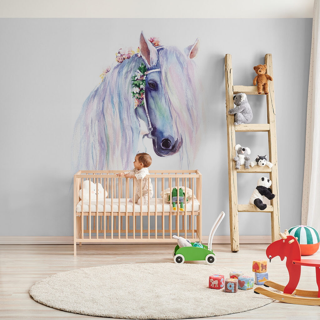 Paardenhoofd met bloemversiering — interieur 3