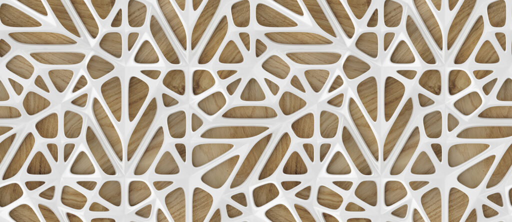 Wit object met gaten — volledig ontwerp